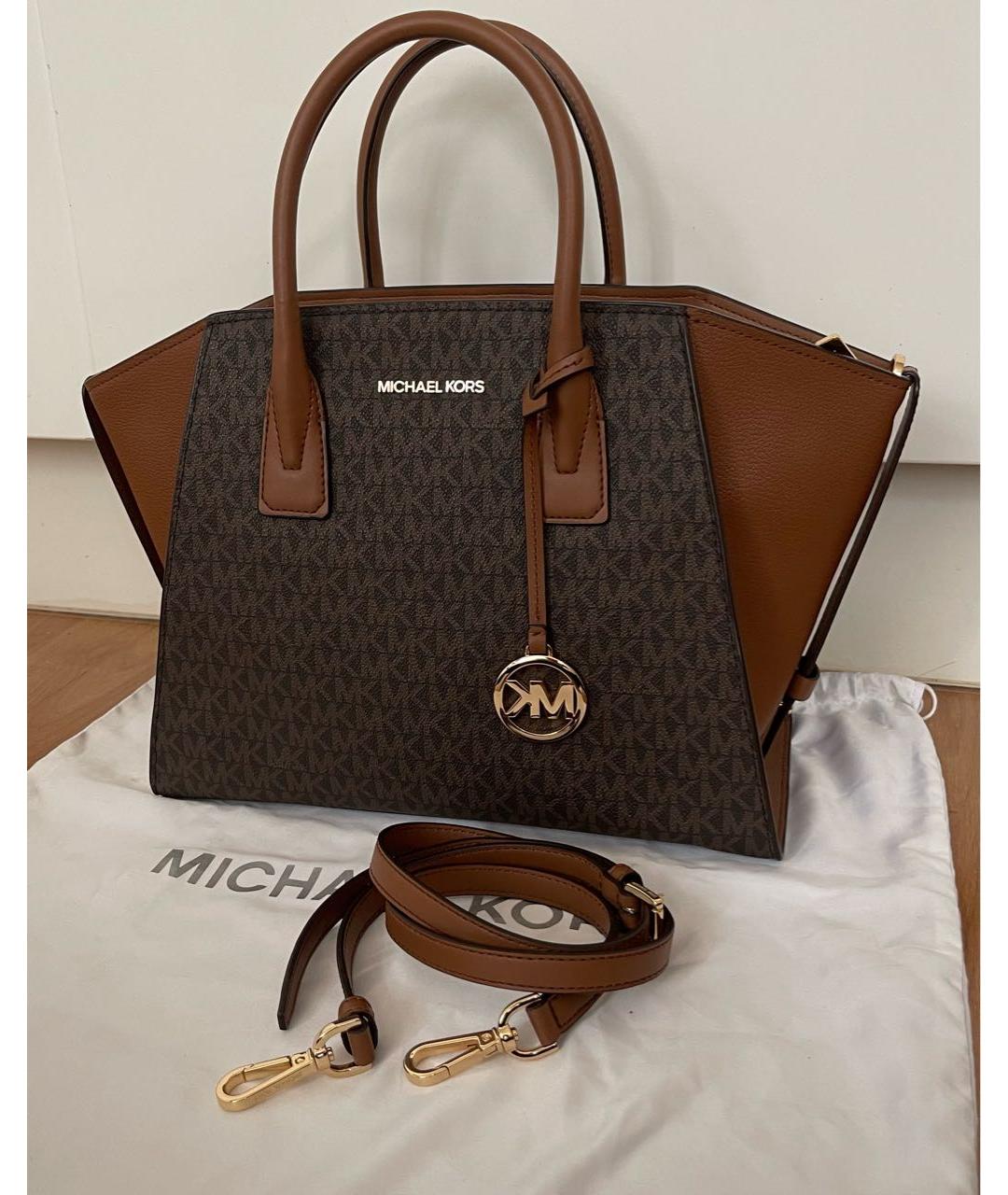 MICHAEL KORS Коричневая сумка с короткими ручками, фото 4