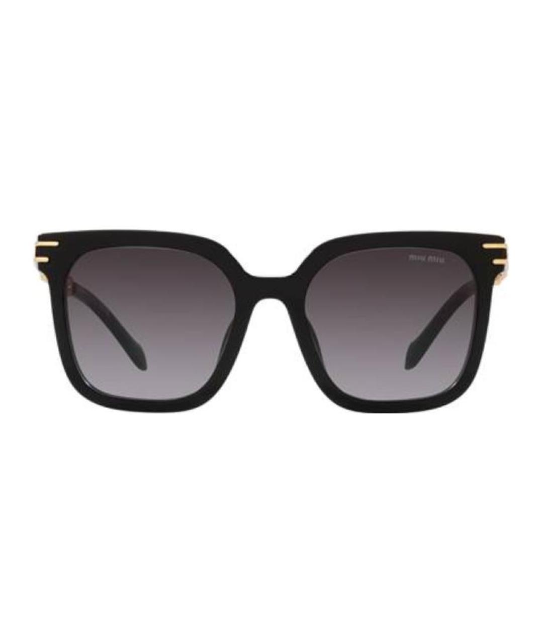 MIU MIU Черные пластиковые солнцезащитные очки, фото 2