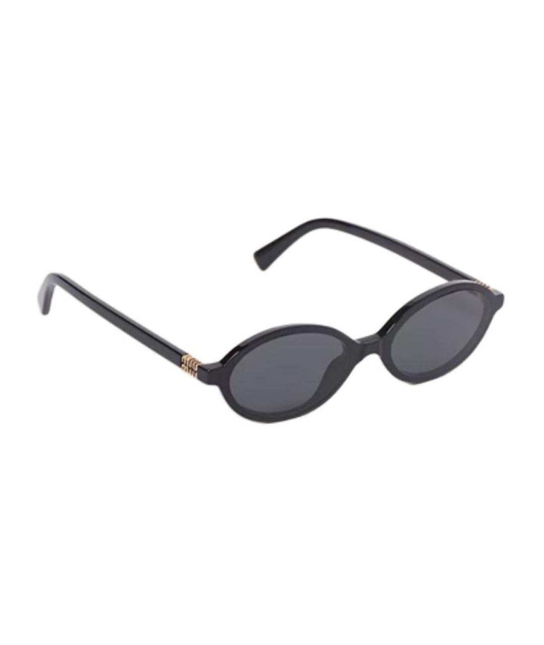 MIU MIU Черные пластиковые солнцезащитные очки, фото 2