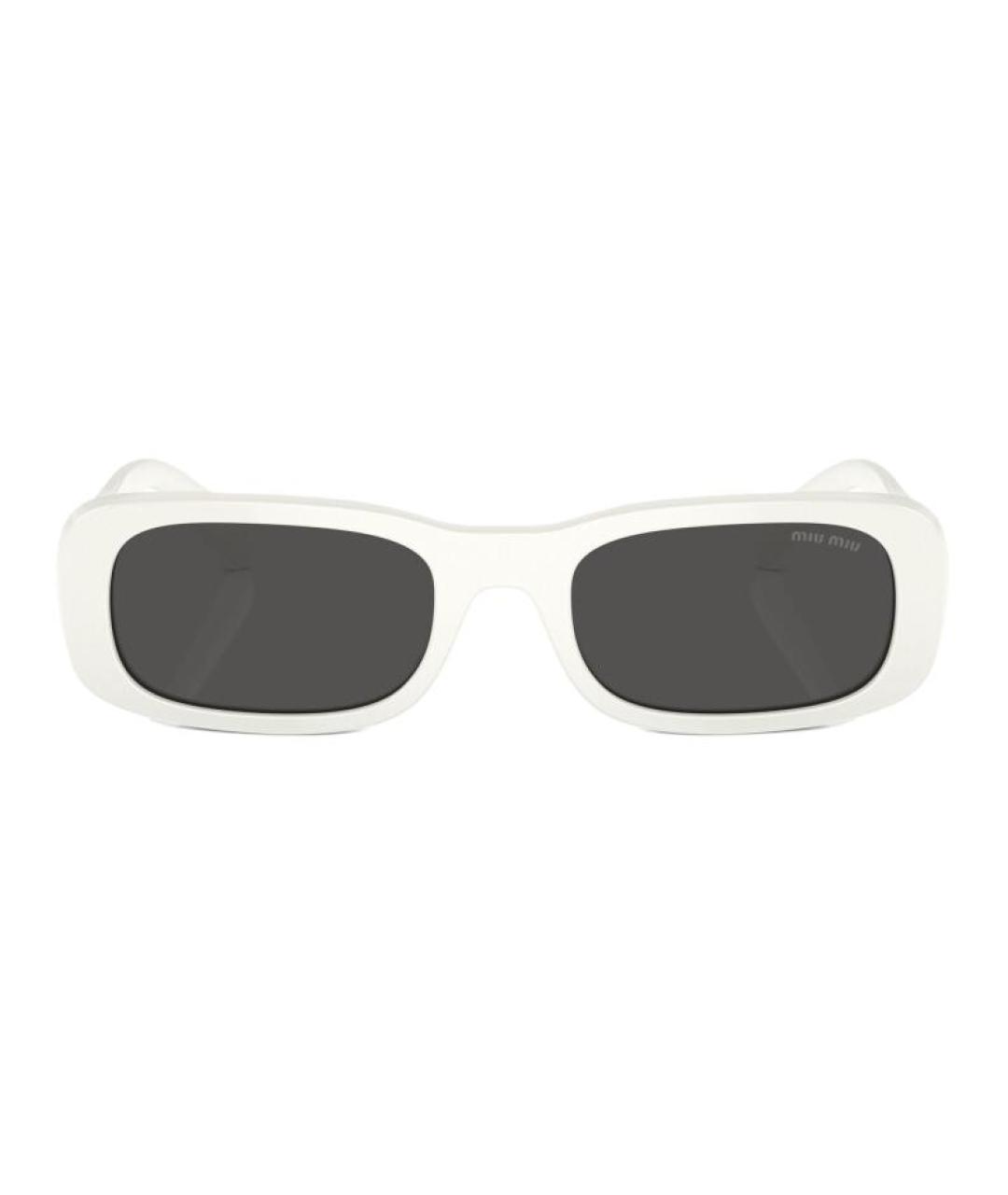 MIU MIU Белые пластиковые солнцезащитные очки, фото 2