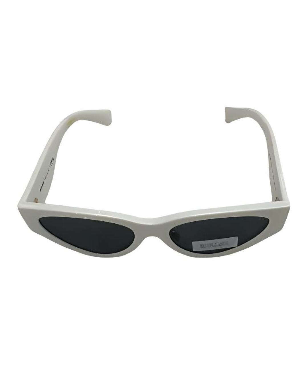 MIU MIU Белые пластиковые солнцезащитные очки, фото 2
