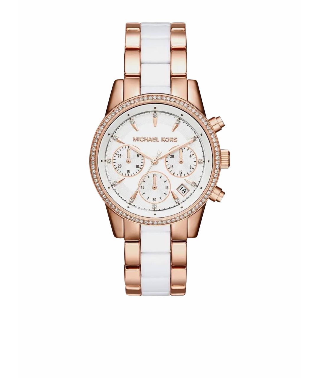 MICHAEL KORS Коралловые часы из белого золота, фото 1