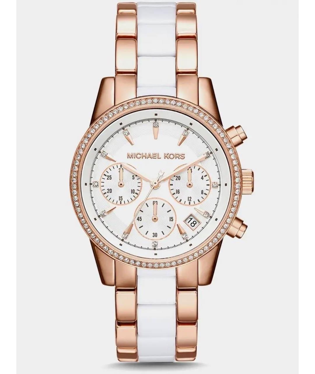 MICHAEL KORS Коралловые часы из белого золота, фото 5