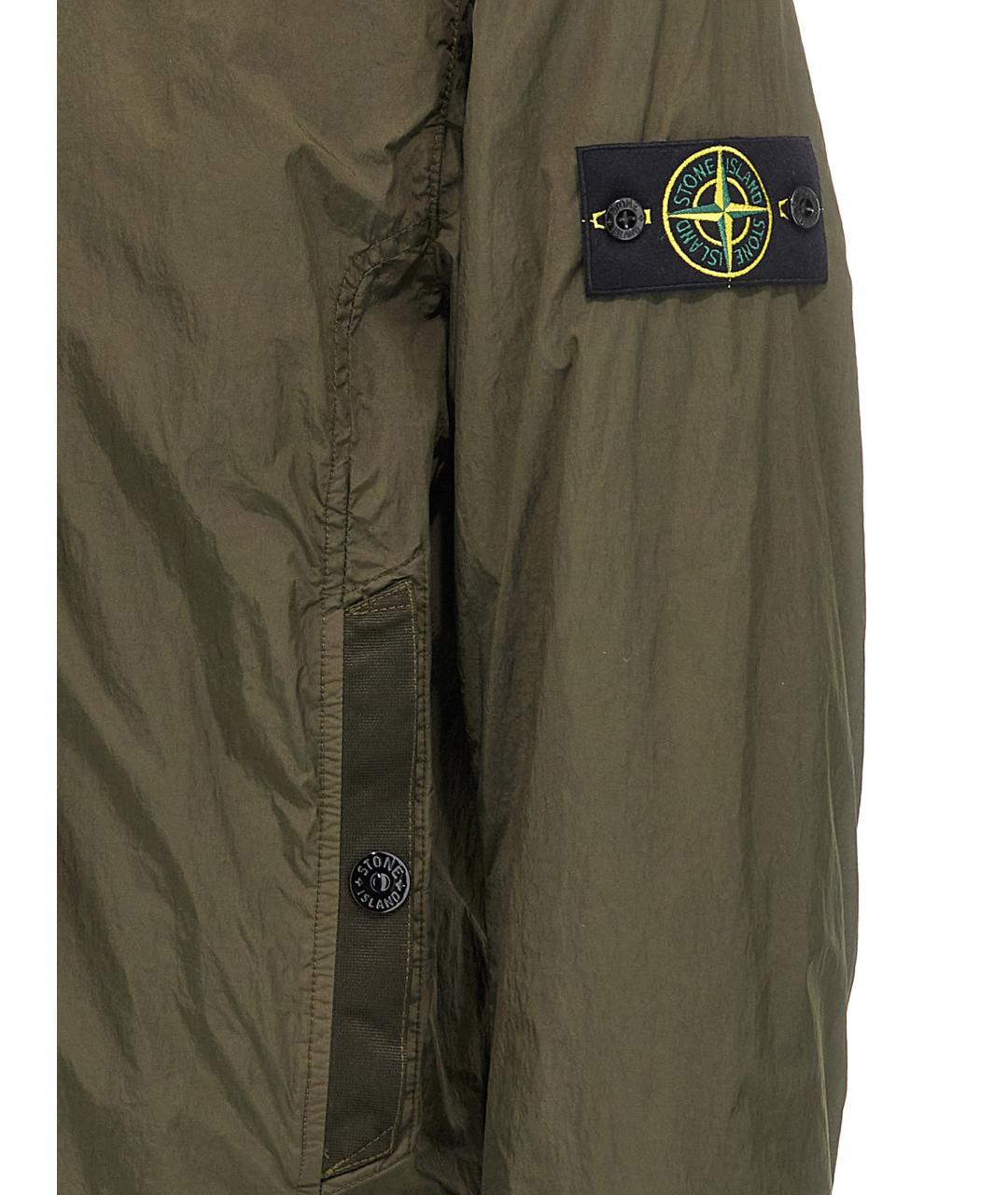 STONE ISLAND Зеленая полиамидовая куртка, фото 4