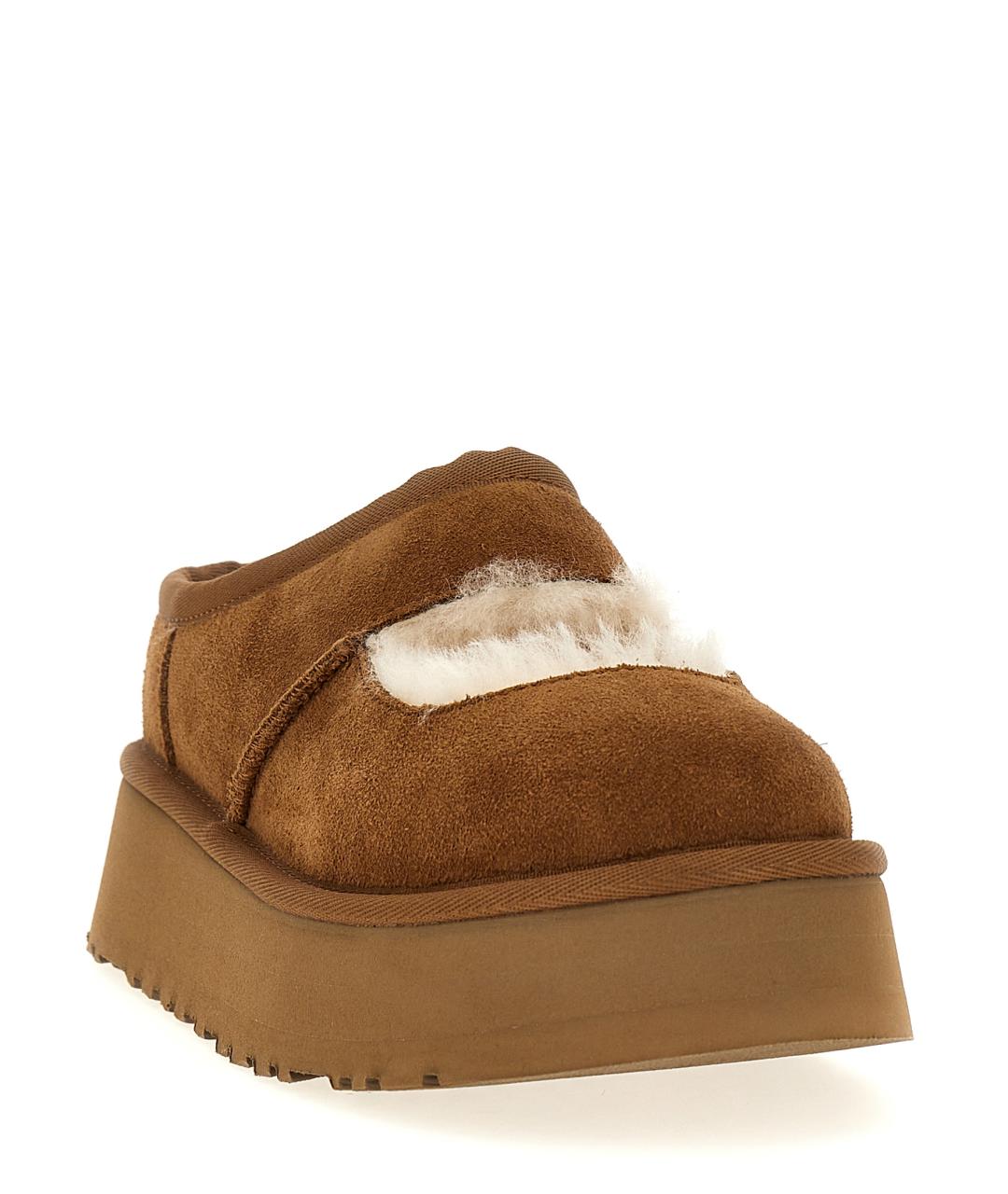 UGG AUSTRALIA Коричневые кожаные сабо, фото 2