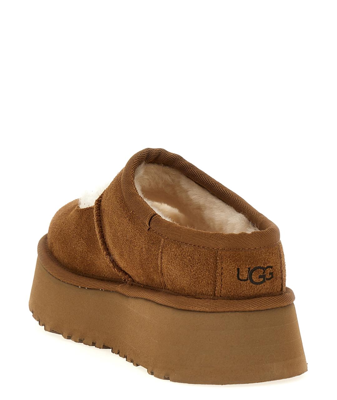 UGG AUSTRALIA Коричневые кожаные сабо, фото 3