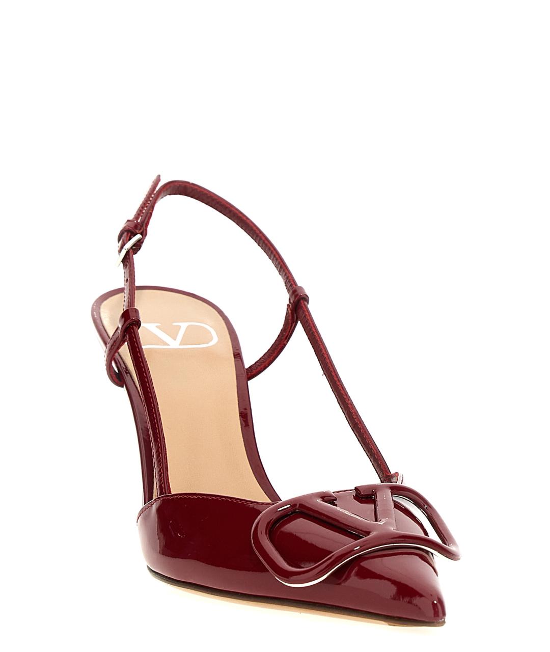 VALENTINO Бордовые кожаные туфли, фото 2
