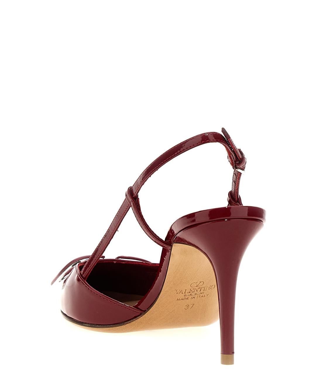 VALENTINO Бордовые кожаные туфли, фото 3