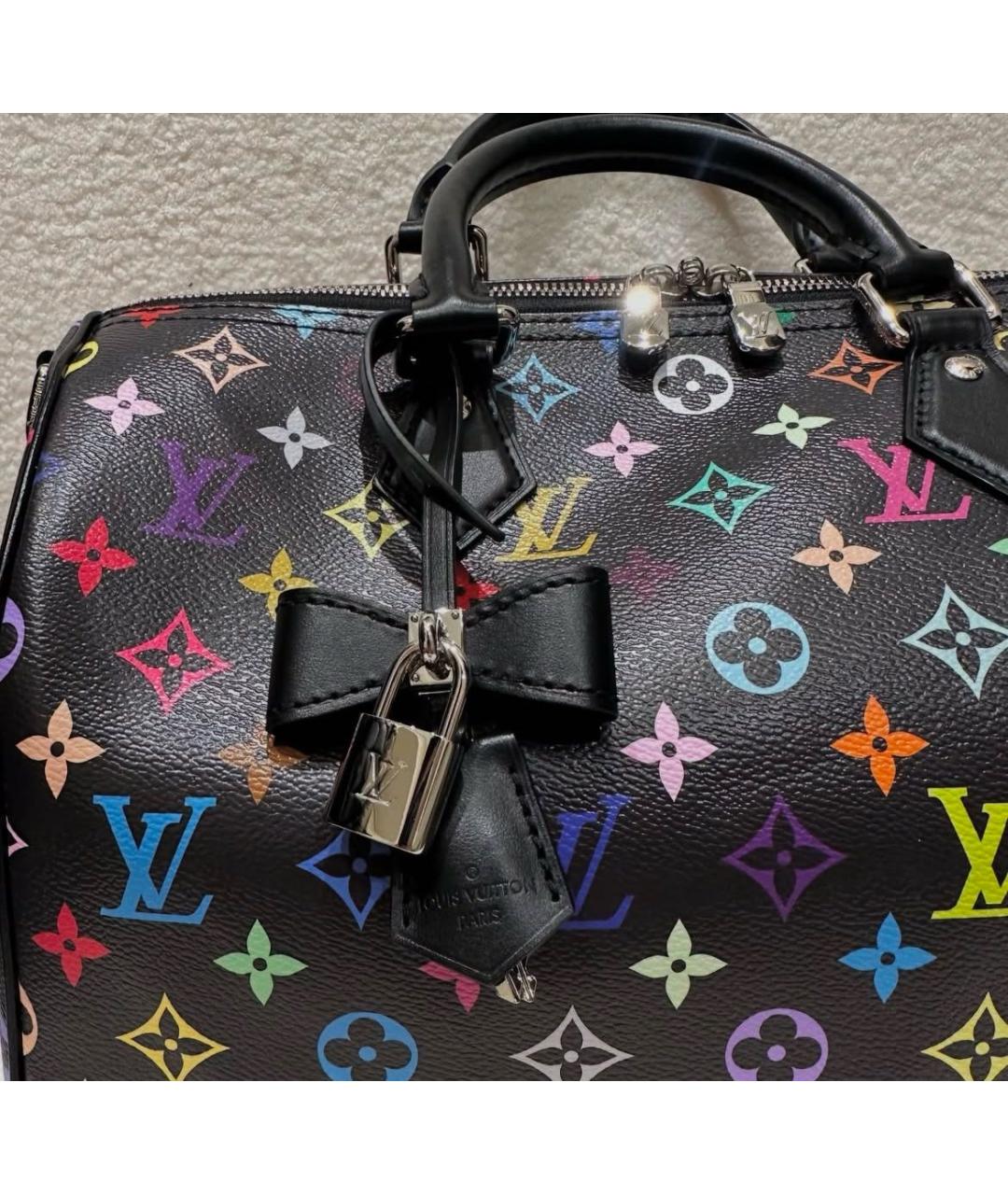 LOUIS VUITTON Черная сумка с короткими ручками, фото 3