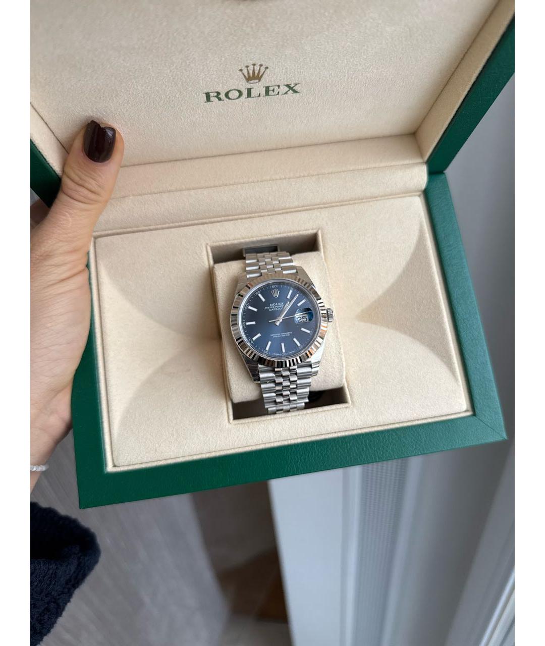 ROLEX Серебряные часы из белого золота, фото 2