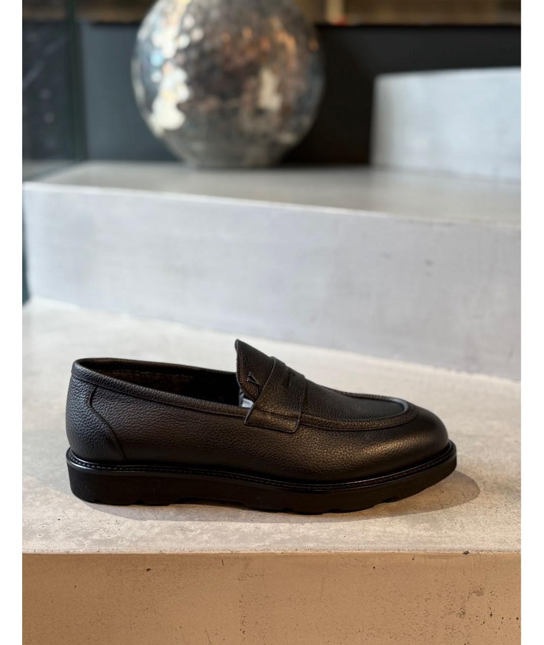 VALENTINO Черные кожаные лоферы, фото 6