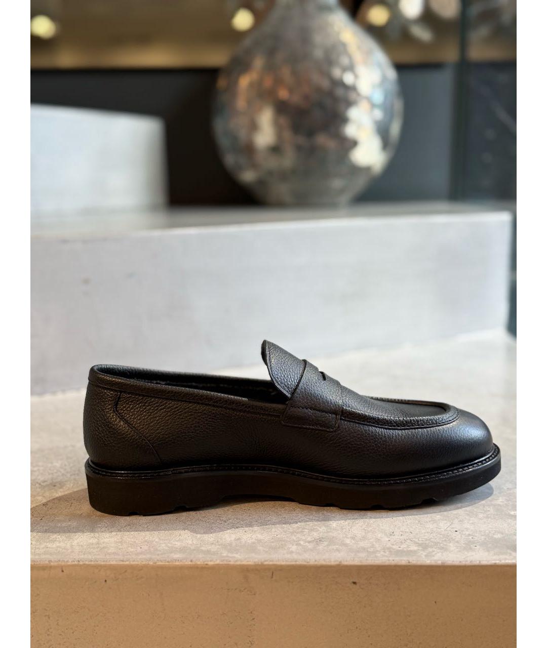VALENTINO Черные кожаные лоферы, фото 3