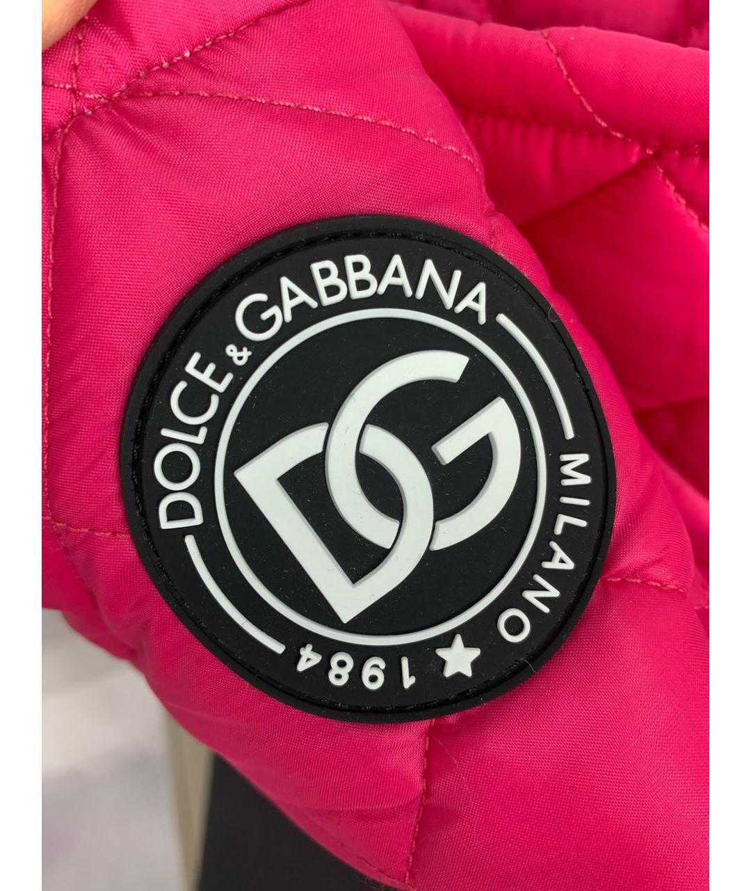 DOLCE&GABBANA Розовые текстильные сапоги, фото 7