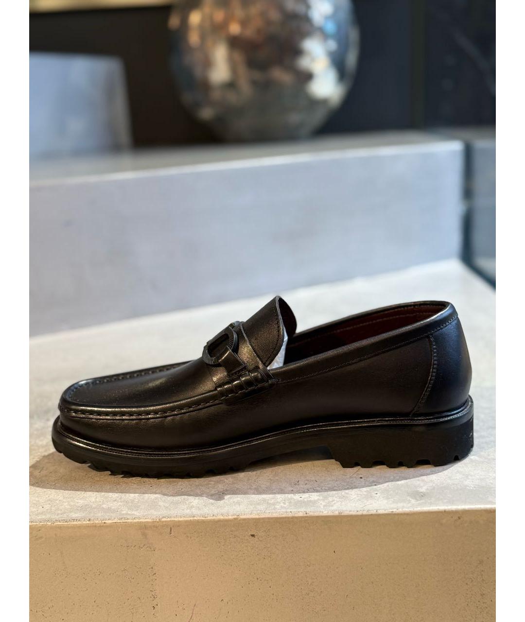 VALENTINO Черные кожаные лоферы, фото 2