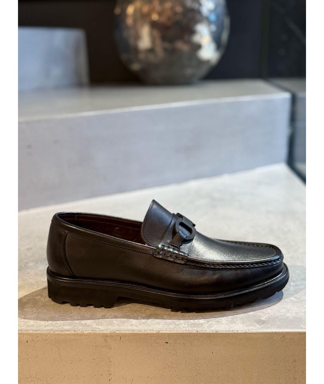 VALENTINO Черные кожаные лоферы, фото 6