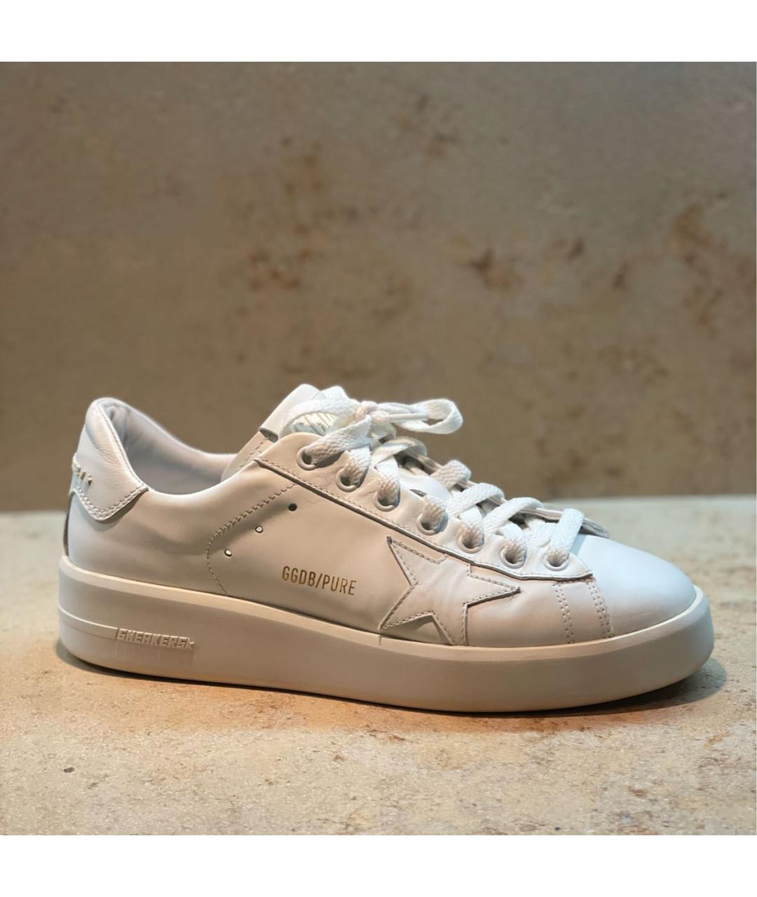 GOLDEN GOOSE DELUXE BRAND Белые кожаные кроссовки, фото 8