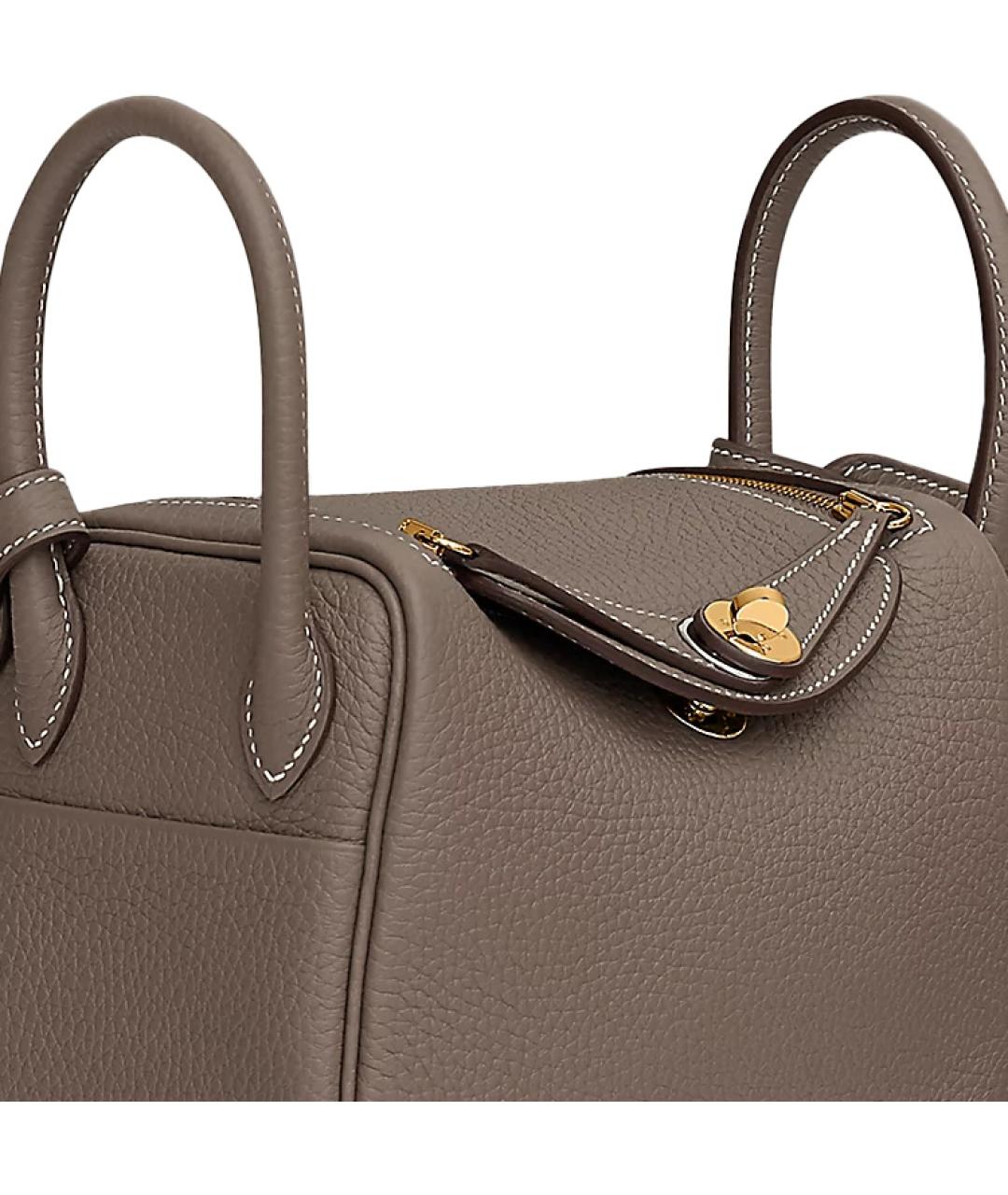 HERMES Коричневая кожаная сумка через плечо, фото 3