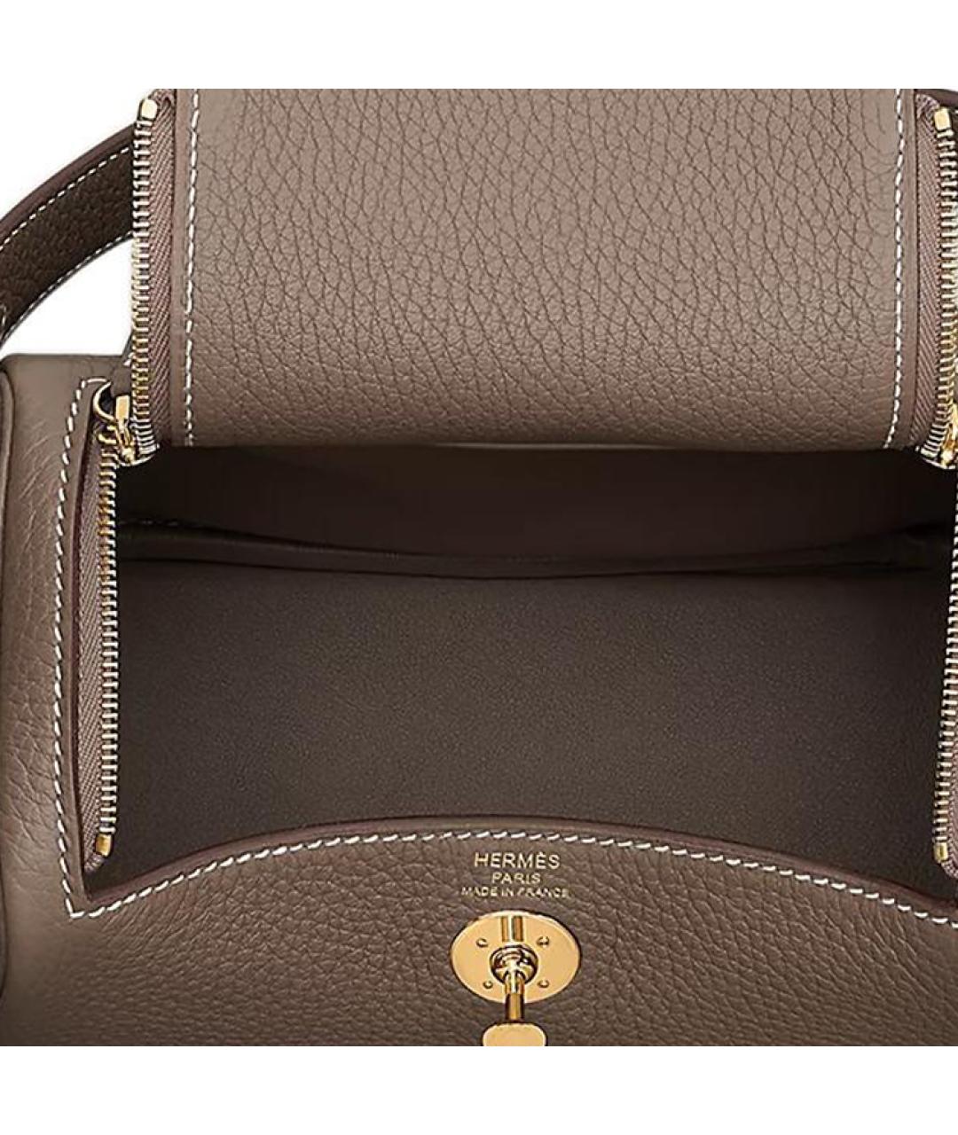 HERMES Коричневая кожаная сумка через плечо, фото 4