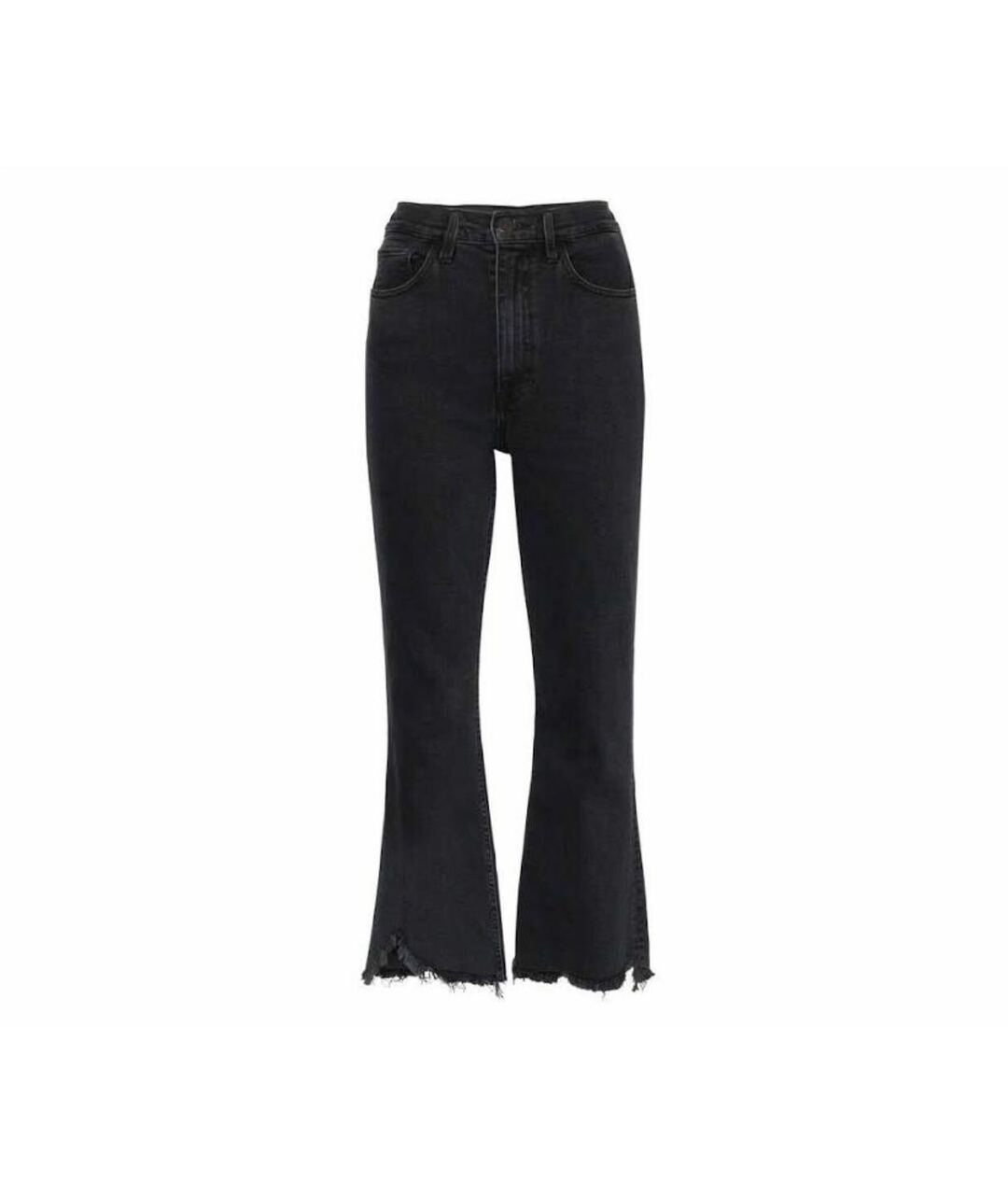 3X1 Черные хлопко-эластановые прямые джинсы, фото 1