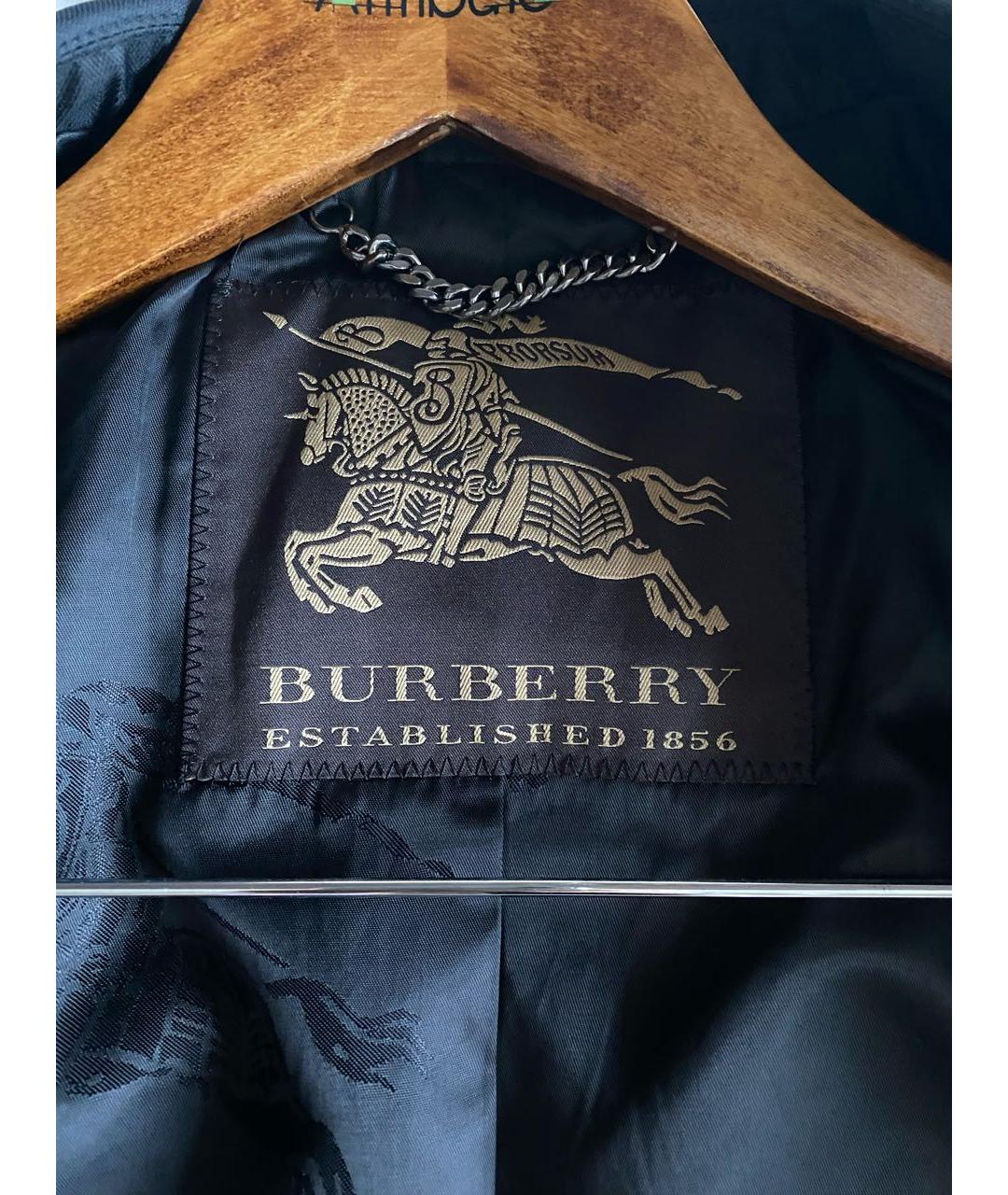 BURBERRY Черный полиэстеровый пиджак, фото 3