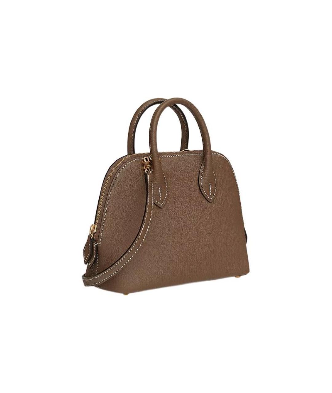 HERMES Коричневая кожаная сумка через плечо, фото 2