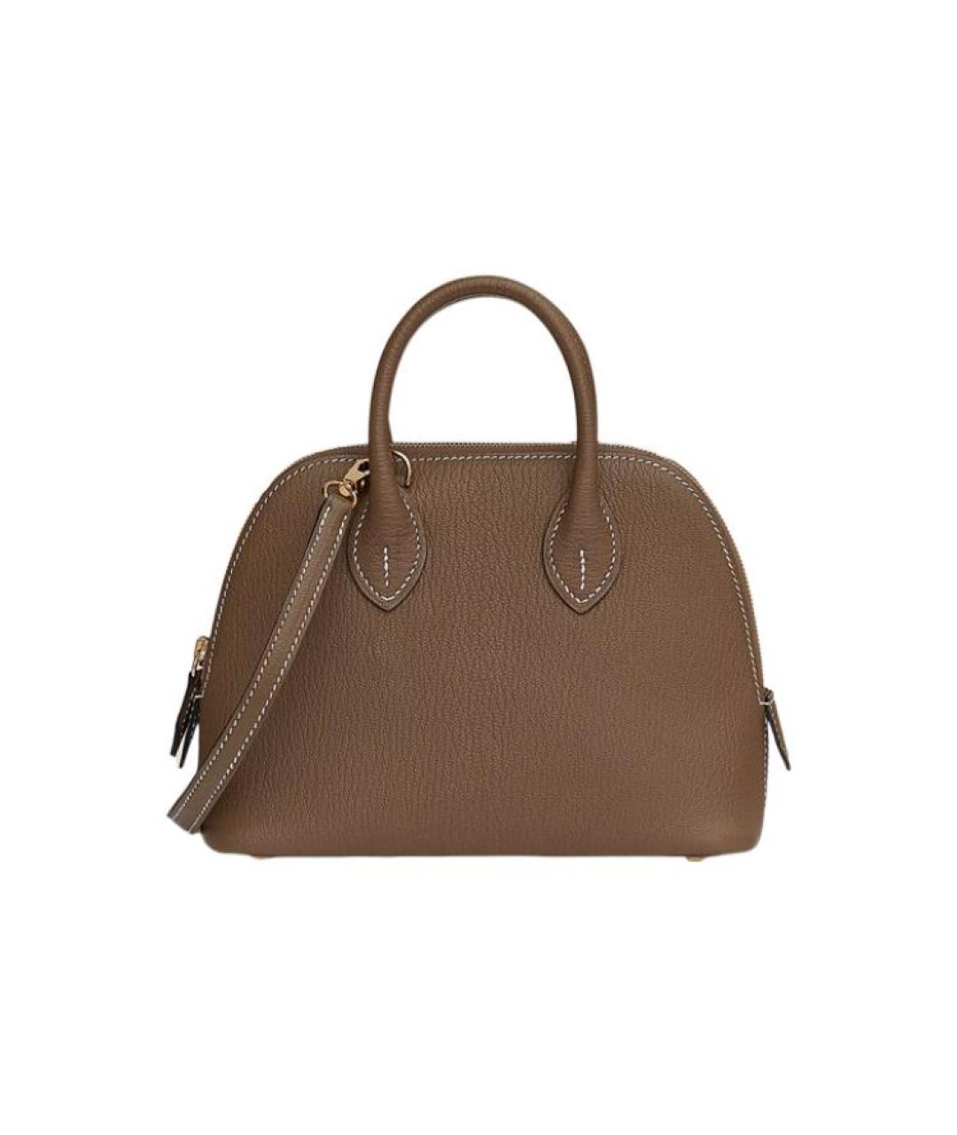 HERMES Коричневая кожаная сумка через плечо, фото 1