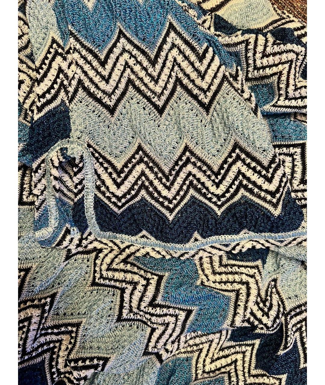 MISSONI MARE Голубые брюки широкие, фото 4