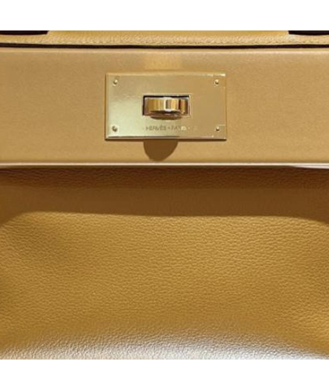 HERMES Коричневая кожаная сумка через плечо, фото 5
