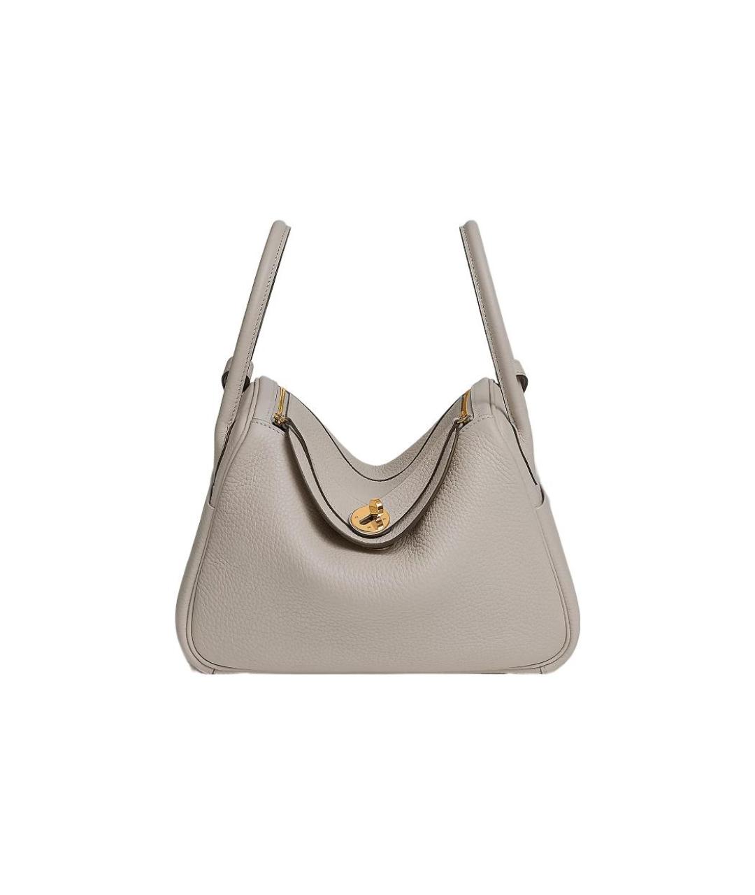 HERMES Серая кожаная сумка через плечо, фото 1