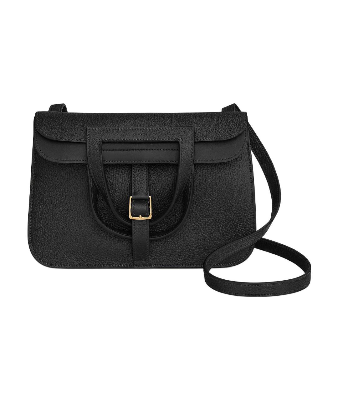 HERMES Черная кожаная сумка через плечо, фото 1