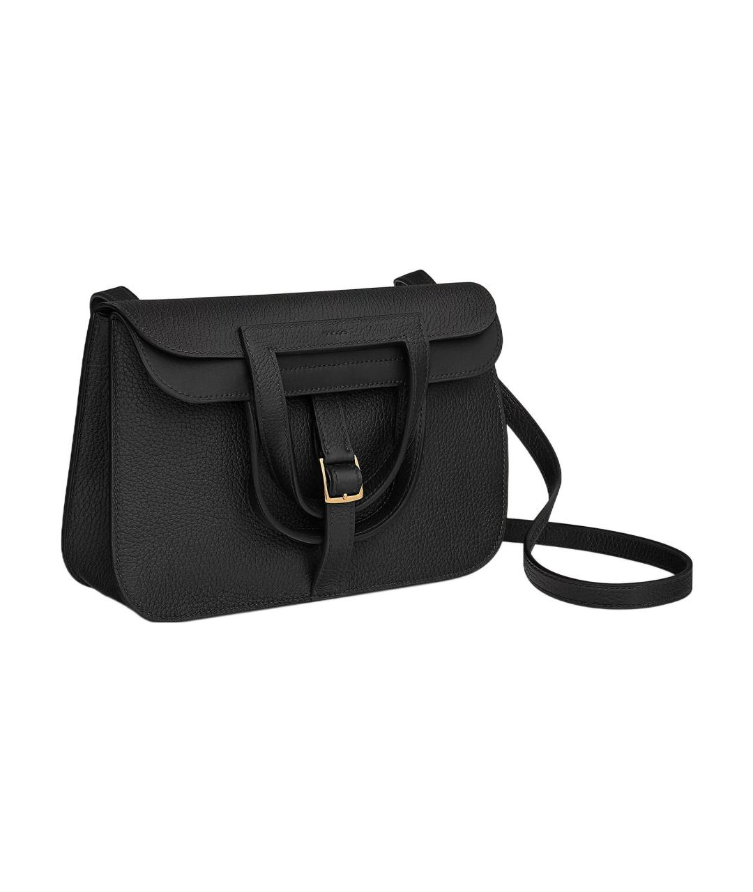 HERMES Черная кожаная сумка через плечо, фото 2