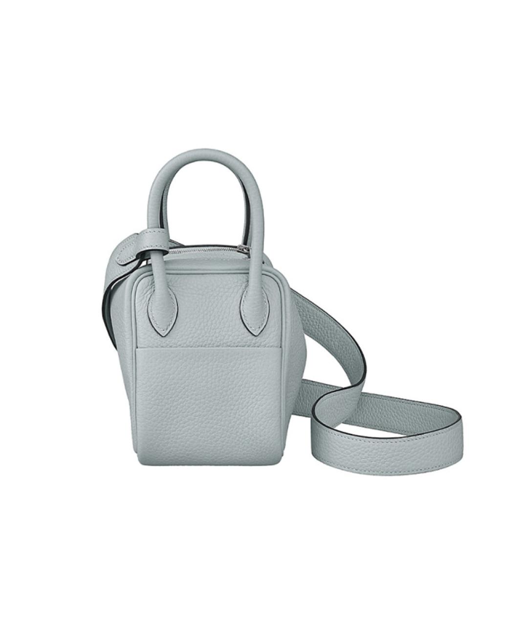 HERMES Голубая кожаная сумка через плечо, фото 2