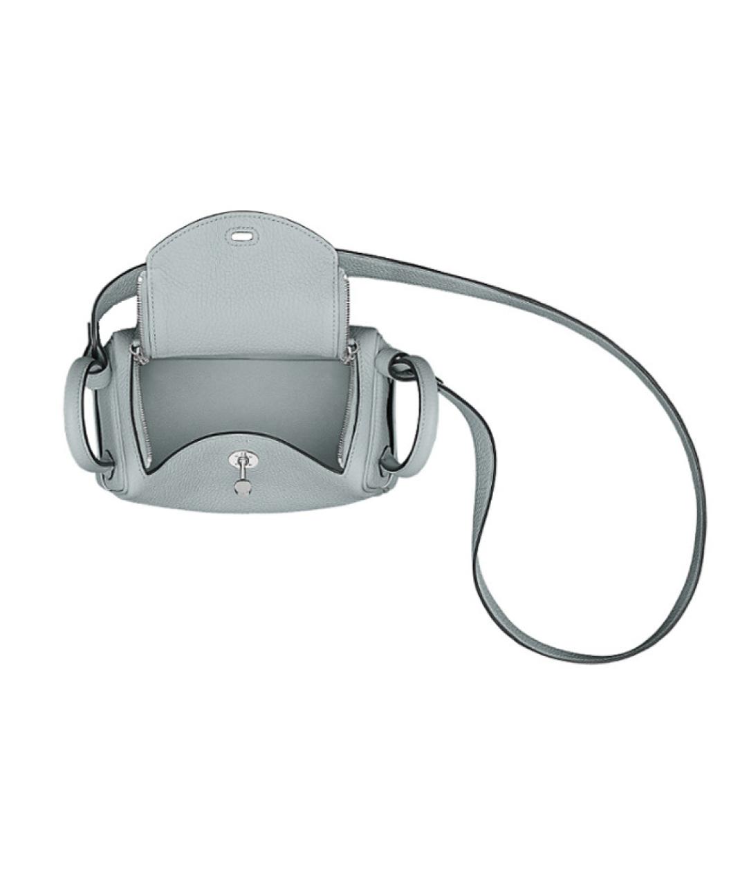 HERMES Голубая кожаная сумка через плечо, фото 3