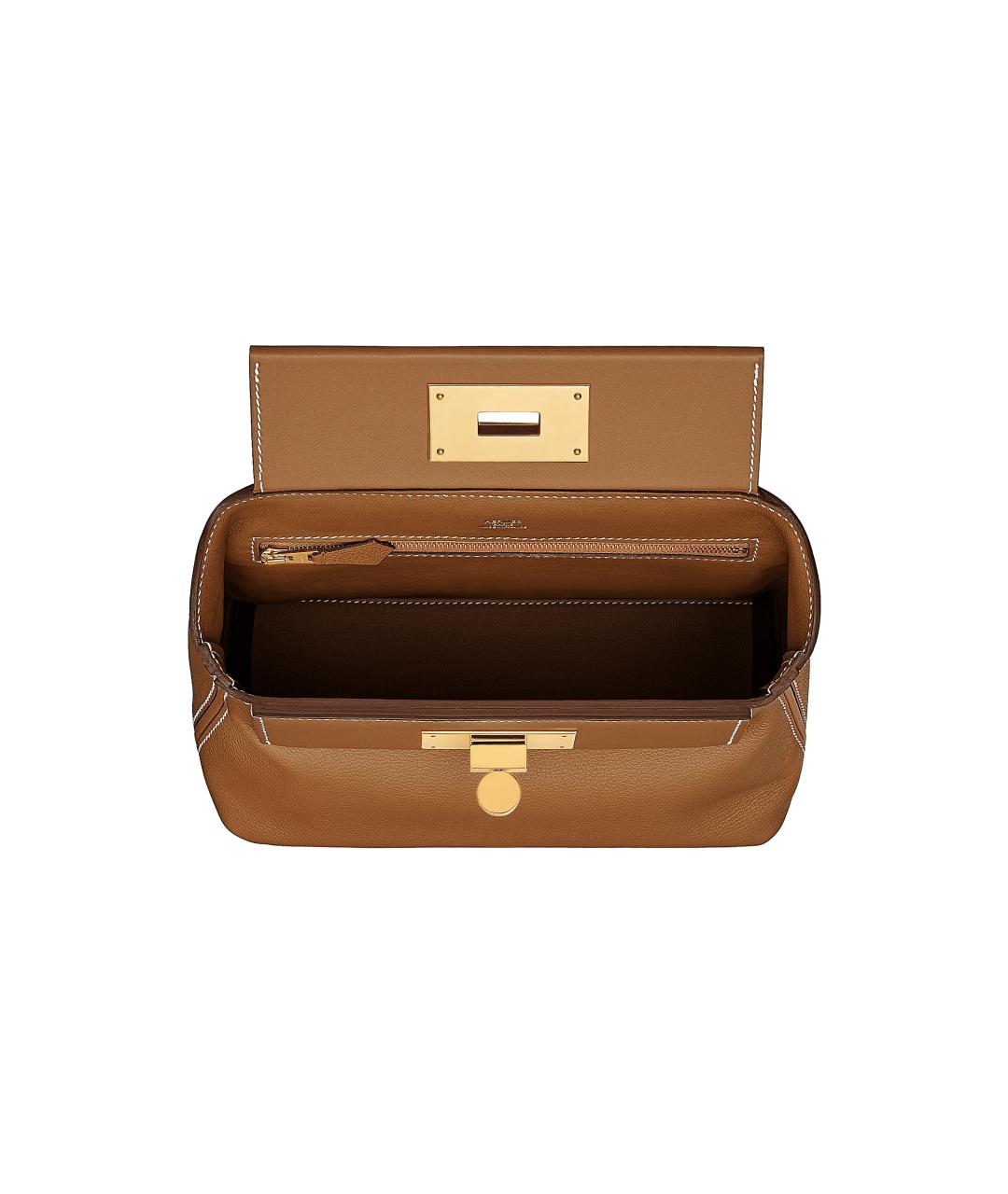 HERMES Коричневая кожаная сумка через плечо, фото 2