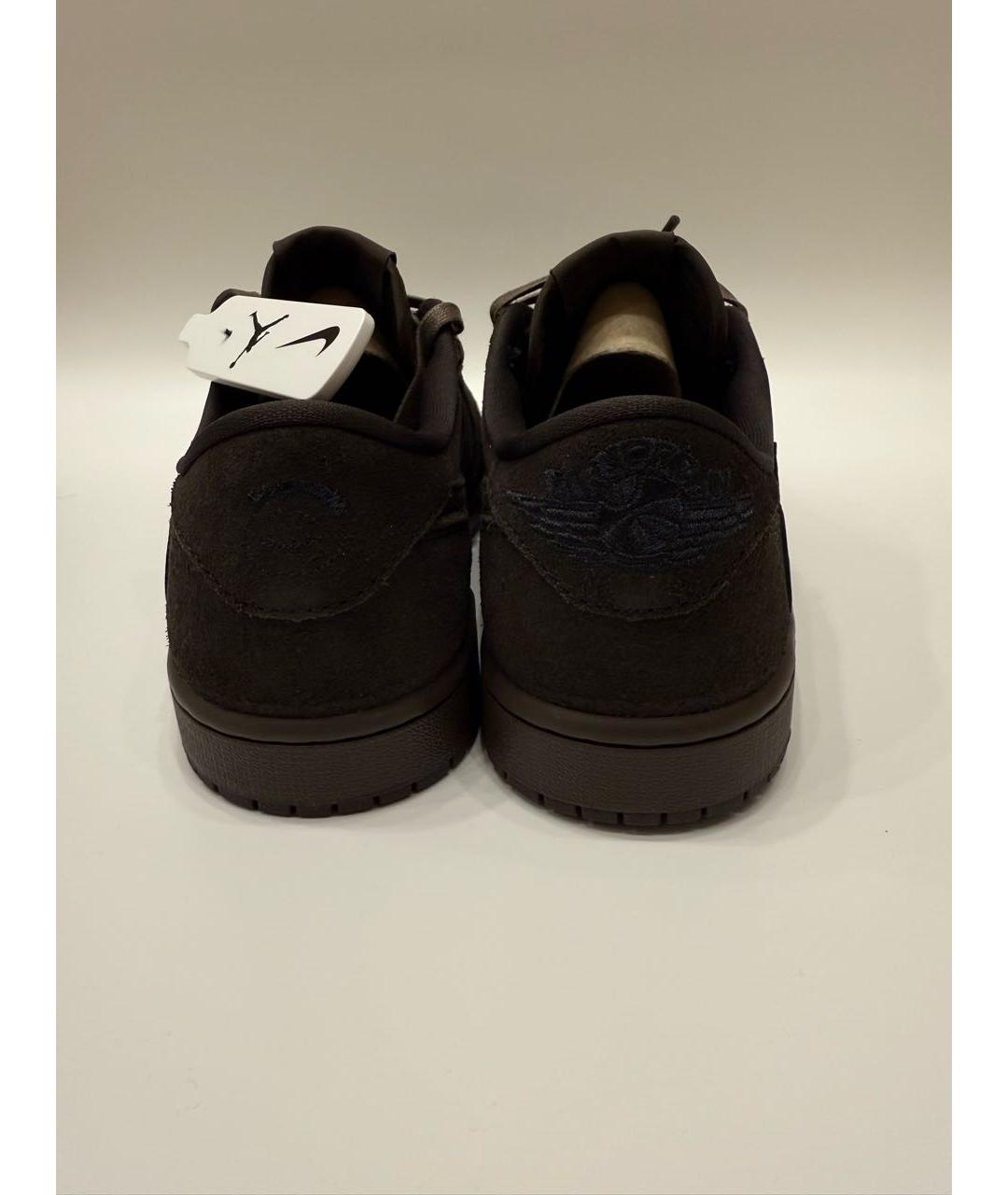 JORDAN Коричневые замшевые низкие кроссовки / кеды, фото 5