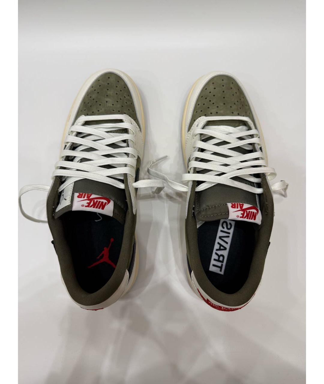 JORDAN Белые нубуковые низкие кроссовки / кеды, фото 3
