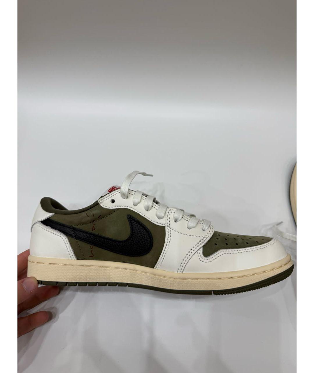 JORDAN Белые нубуковые низкие кроссовки / кеды, фото 5