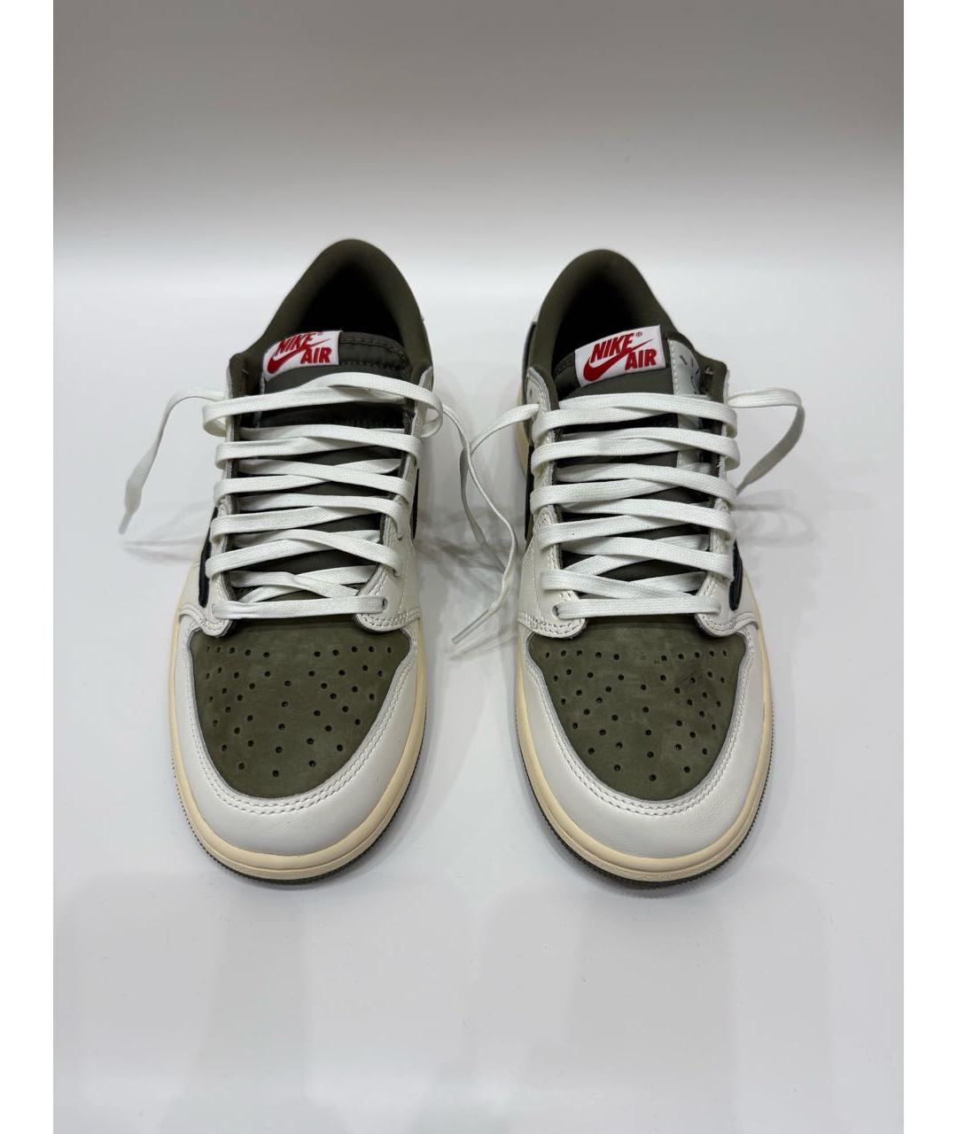 JORDAN Белые нубуковые низкие кроссовки / кеды, фото 2