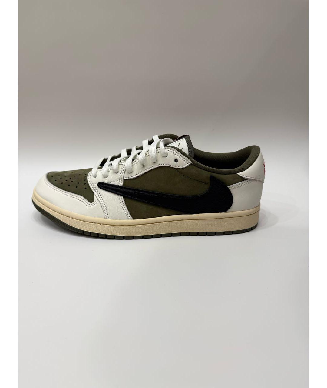 JORDAN Белые нубуковые низкие кроссовки / кеды, фото 9