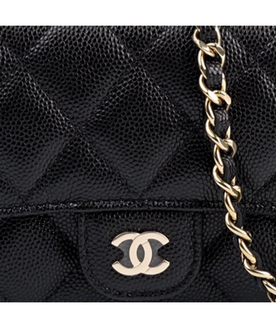 CHANEL Черная кожаная сумка через плечо, фото 5