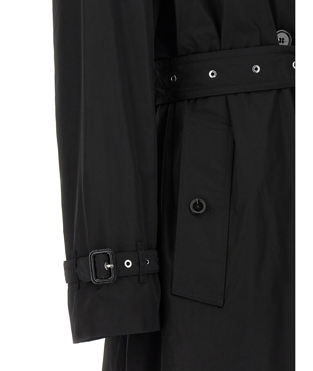 BURBERRY Черный хлопковый тренч/плащ, фото 5