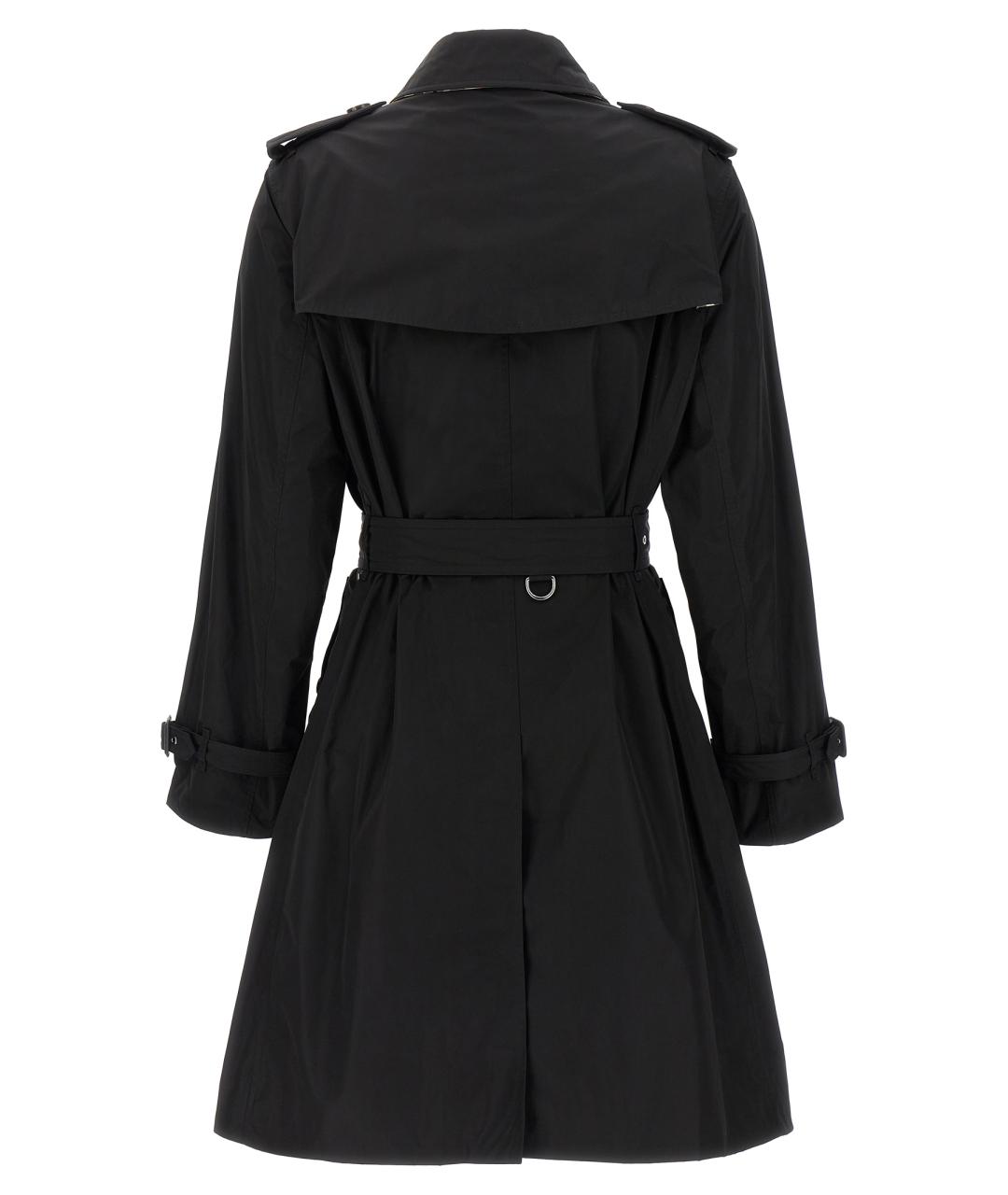 BURBERRY Черный хлопковый тренч/плащ, фото 3