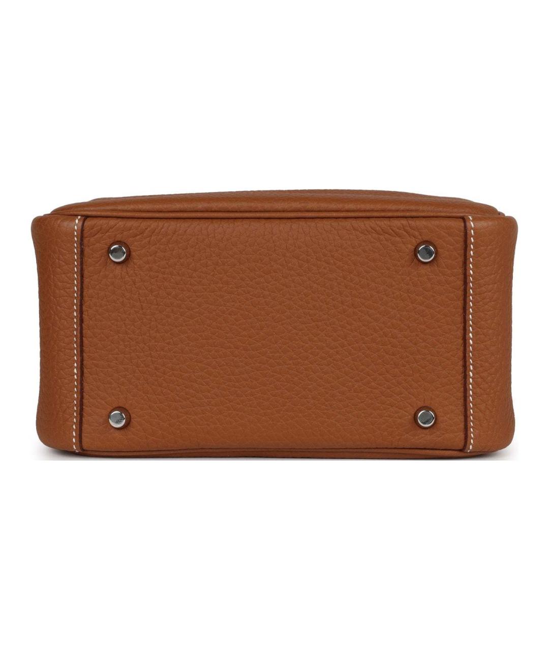 HERMES Коричневая кожаная сумка через плечо, фото 5