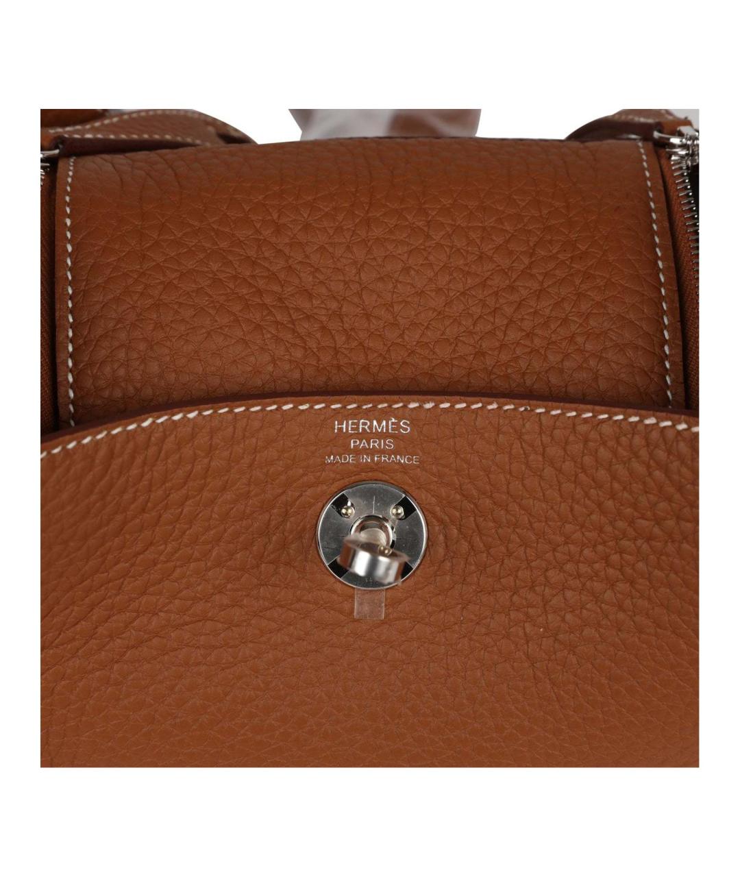 HERMES Коричневая кожаная сумка через плечо, фото 6