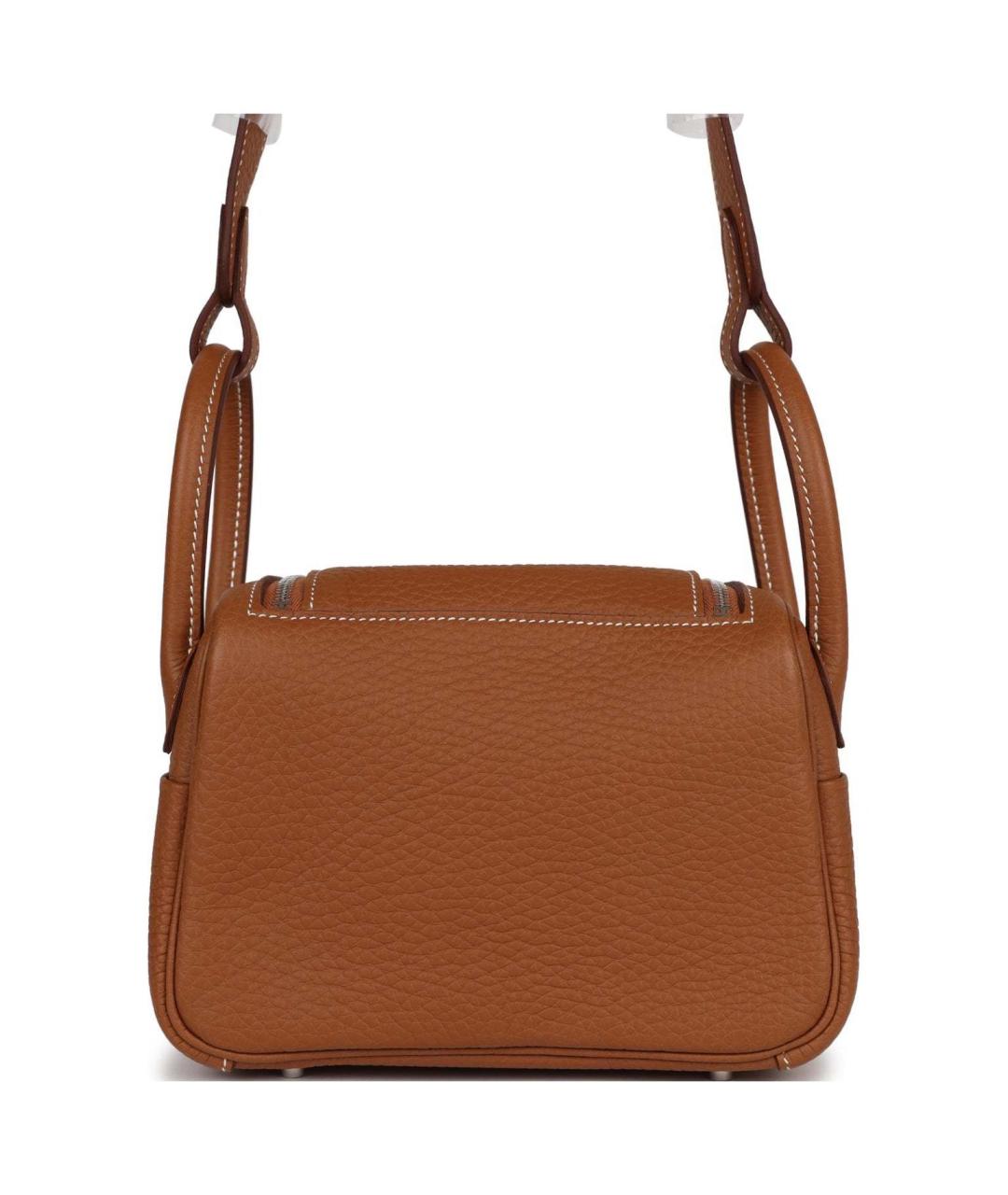 HERMES Коричневая кожаная сумка через плечо, фото 3