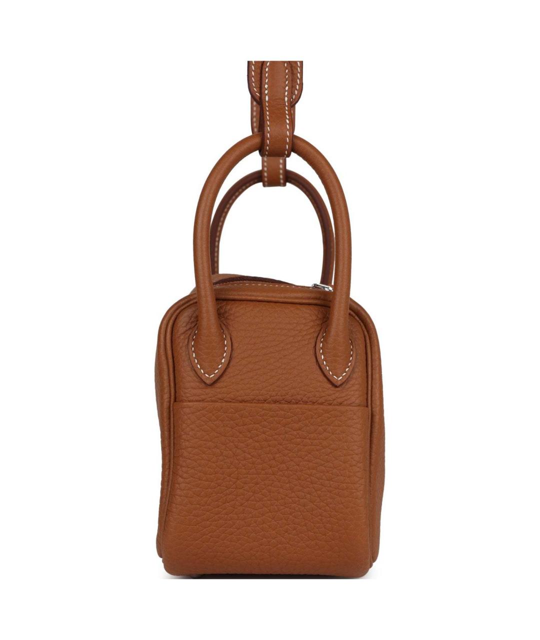 HERMES Коричневая кожаная сумка через плечо, фото 4