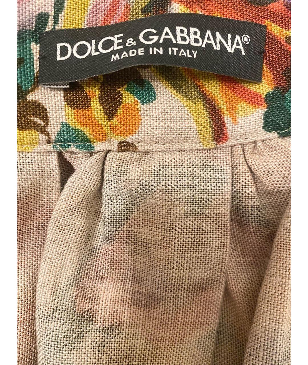 DOLCE&GABBANA Льняная юбка миди, фото 8