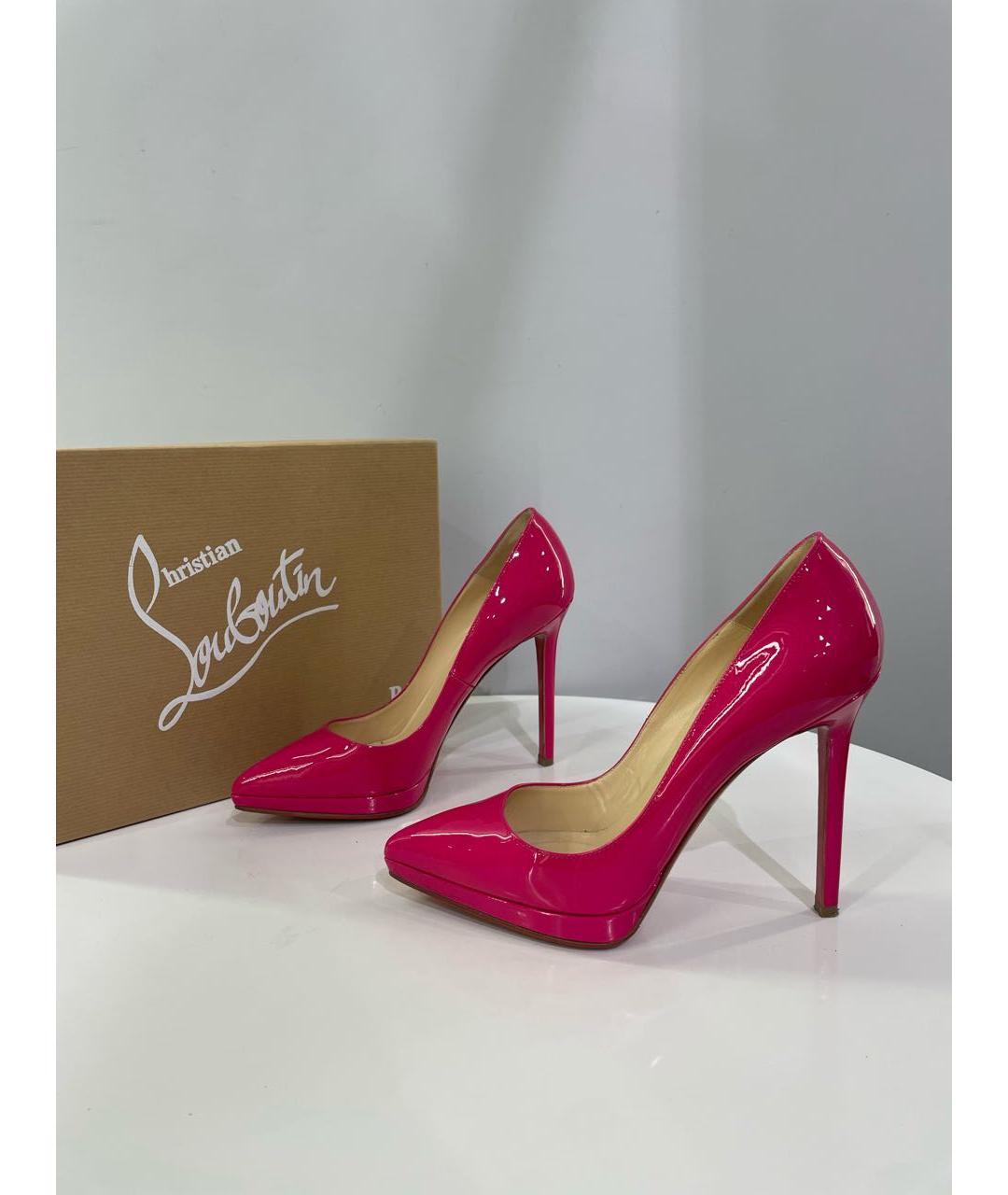 CHRISTIAN LOUBOUTIN Розовые туфли из лакированной кожи, фото 8