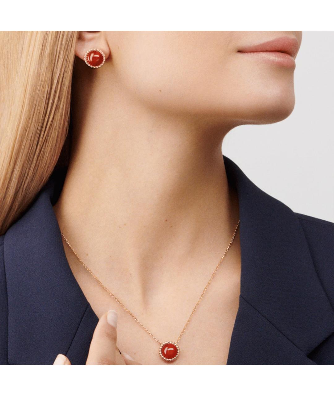 VAN CLEEF & ARPELS Красные серьги из розового золота, фото 4