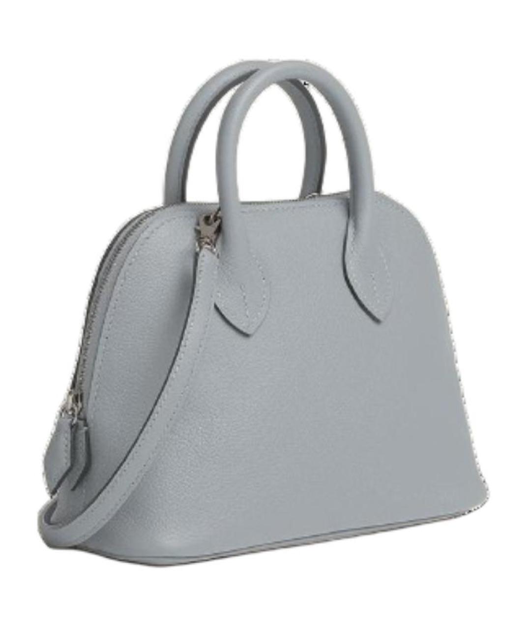 HERMES Серая кожаная сумка через плечо, фото 2